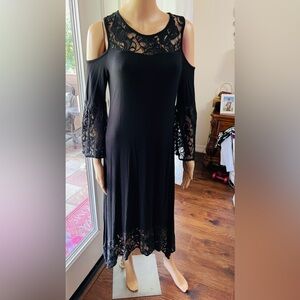 Black Cold Shoulder Dress Small